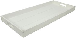 Countryfield dienblad Claudina L wit houten serveerblad 30x70cm