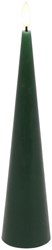 Countryfield bougie LED conique rustique décoration jouet 25cm vert