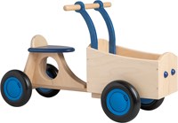 Van Dijk Toys houten kinder loop bakfiets vanaf 1 jaar - Blauw (Kinderopvang kwaliteit)-2