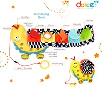 Dolce Toys Classique tirez figure & jouet câlin d'activité escargot Semmy - 21 cm-3