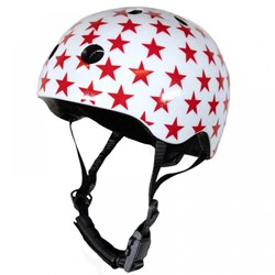 Coconuts casque vélo enfant blanc étoiles rouges - casque sécurisé White with red stars