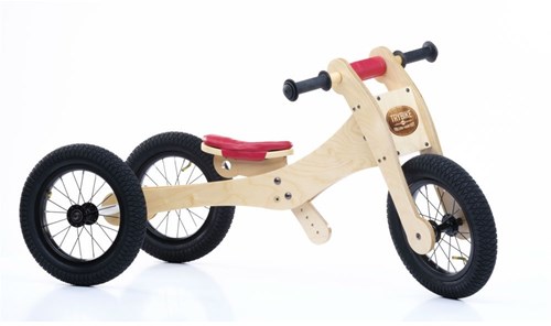 Trybike accessoires draisienne - housse de selle rouge pour draisienne en bois