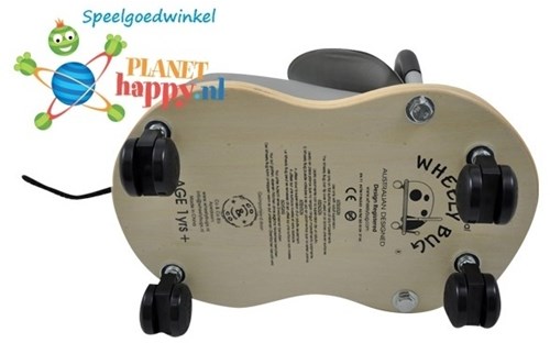 Wheelybug loopauto muis klein - loopwagen voor peuters - grijs-2