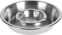 Asbak roestvrij staal zilver 13cm - ronde asbak modern design