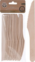 Houten messen set - duurzaam bamboe wegwerp bestek 20 stuks