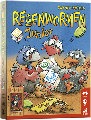 999 Games Regenwormen Junior (A13) - Dobbelspel - 5+