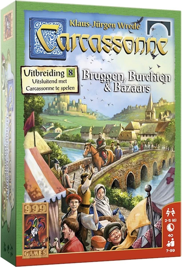 per ongeluk apotheek meditatie 999 Games Carcassonne: Bruggen, Burchten en Bazaars - Bordspel - 7+