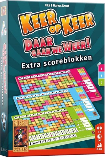 999 Games scoreblokken Keer op Keer dobbelspel uitbreiding Level 5 6 7