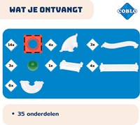 Coblo speelgoed magnetische tegels Classic marblerun / knikkerbaan 35 stuks-2