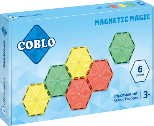 Coblo speelgoed magnetische tegels Classic Hexagon 6 stuks