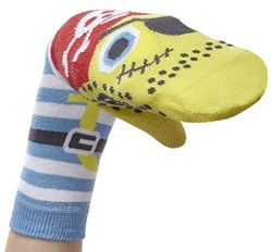 Harlekijn chaussettes enfant WALKYTALKIES garçon pirate taille 23-26 marionnette