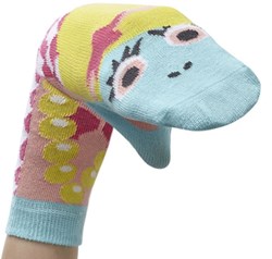 Harlekijn chaussettes enfant marionnette sirène taille 27-30 main