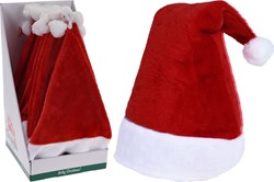 Bonnet de Noël festif rouge-blanc 45 cm accessoire de Noël