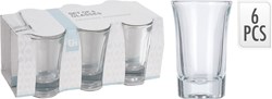 Excellent Houseware borrelglazen set - 6 stuks - 40 ml - glas