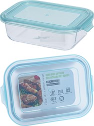 Excellent Houseware ovenschaal glas met deksel 630ml rechthoekig