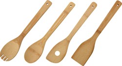 Keukengereedschap bambou set de cuisine 4 pièces bois durable