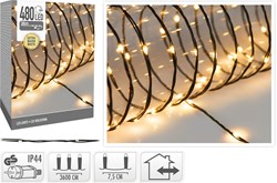 Cluster kerstverlichting 480 LED draad 36 meter extra warm wit licht