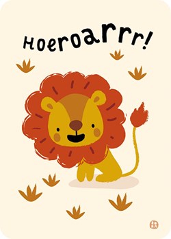 Bora Shop Jungle ansichtkaart - Hoeroarrr! set van 5 kaarten