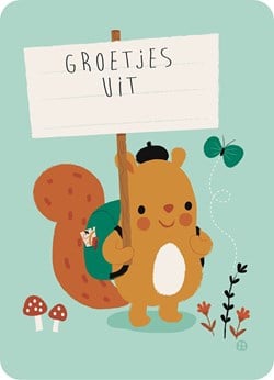 Bora Shop ansichtkaart Greetings from - set van 5 kaarten