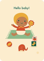 Bora Shop ansichtkaart baby spelen - Hello baby postcard