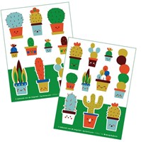 Bora Shop feuilles d'autocollants cactus 2 x A6 - set créatif