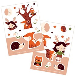 Bora Shop sticker vellen Moonlight shore 2 x A6 - creatieve stickerset
