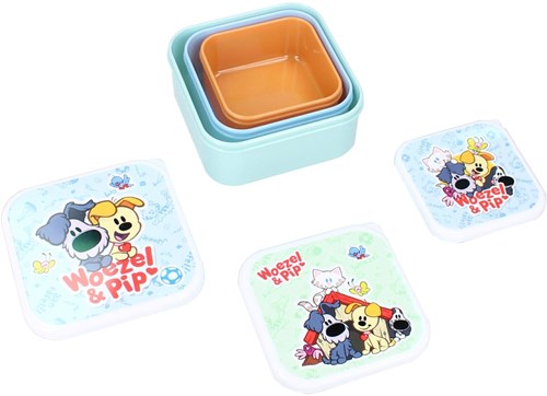 Snackbox Woezel en Pip - 3-in-1 lunchbox set voor kinderen snacken-2