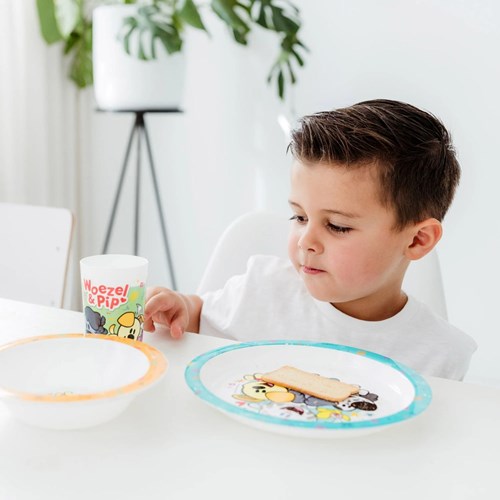 Bambolino Toys kinderservies Woezel & Pip melamine eetset - kleurrijk en duurzaam-3