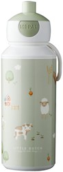 Mepal drinkfles pop-up Little Farm 400ml - kindvriendelijke waterfles
