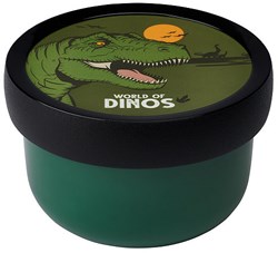 Mepal fruitbox Campus - snackdoosje 300ml - Dino - inclusief fruitvorkje