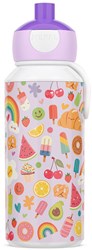 Mepal drinkfles pop-up Campus 400ml - Food Fest - kindvriendelijk en lekdicht