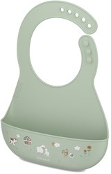 Mepal bavoir bébé bavoir en silicone avec récupérateur Little Farm