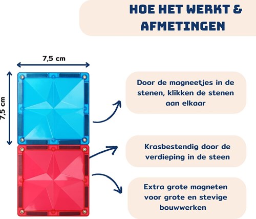 Coblo speelgoed magnetische tegels Classic 8 stuks-2