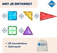 Coblo speelgoed magnetische tegels Classic 20 stuks-2
