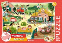 Rebo puzzle ferme 48 pièces - Cas & Cato puzzle animaux carton