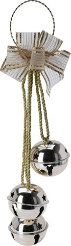 Deurhanger bellen metaal geel - decoratie voor deur of raam