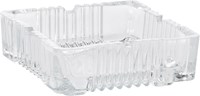 Asbak vierkant glas transparant 10x10cm rookaccessoire