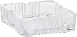 Asbak vierkant glas transparant 10x10cm rookaccessoire