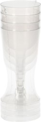 Herbruikbaar transparant wijnglas kunststof 160ml set van 4 stuks