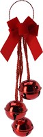 Deurhanger bellen rood kerstdecoratie kunststof 46cm