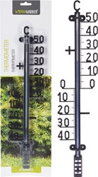 ProGarden thermometer klassiek zwart 40cm buiten en binnen