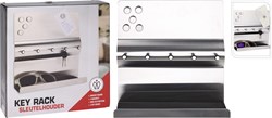 Alco porte-clés inox avec 5 crochets - support clés argenté