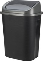 Poubelle 25 litres anthracite-gris plastique corbeille ménagère