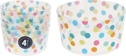 Excellent Houseware kinderservies schaal set 4 stuks Dots kunststof