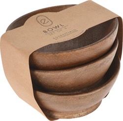 Houten schaaltjes speelgoed set 3 stuks multicolor educatief
