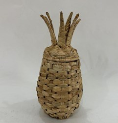 Ananas riet mand decoratie bruin 30cm fruitmand riet