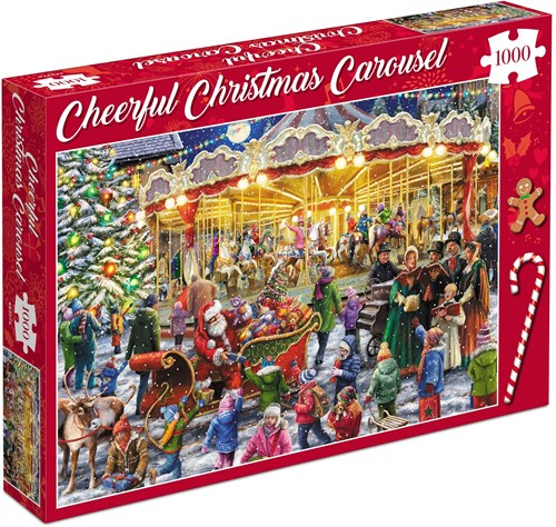 Tucker's Fun Factory puzzle de Noël puzzle Cheerful Christmas Carousel 1000 pièces-2