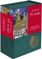 Tucker's Fun Factory puzzle de Noël en bois - patinage autour du sapin 50 pièces