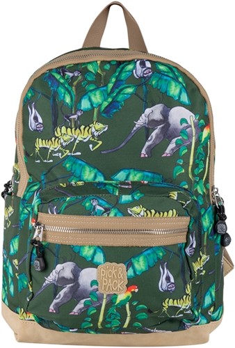 Pick & Pack Happy Jungle Backpack S / Bamboo