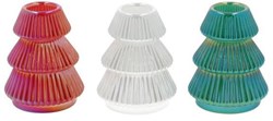 HBX natural living kandelaar kerstboom glas 8cm kerstdecoratie